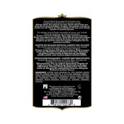 Aromatic Massage Oil Pleasure Garden 2oz