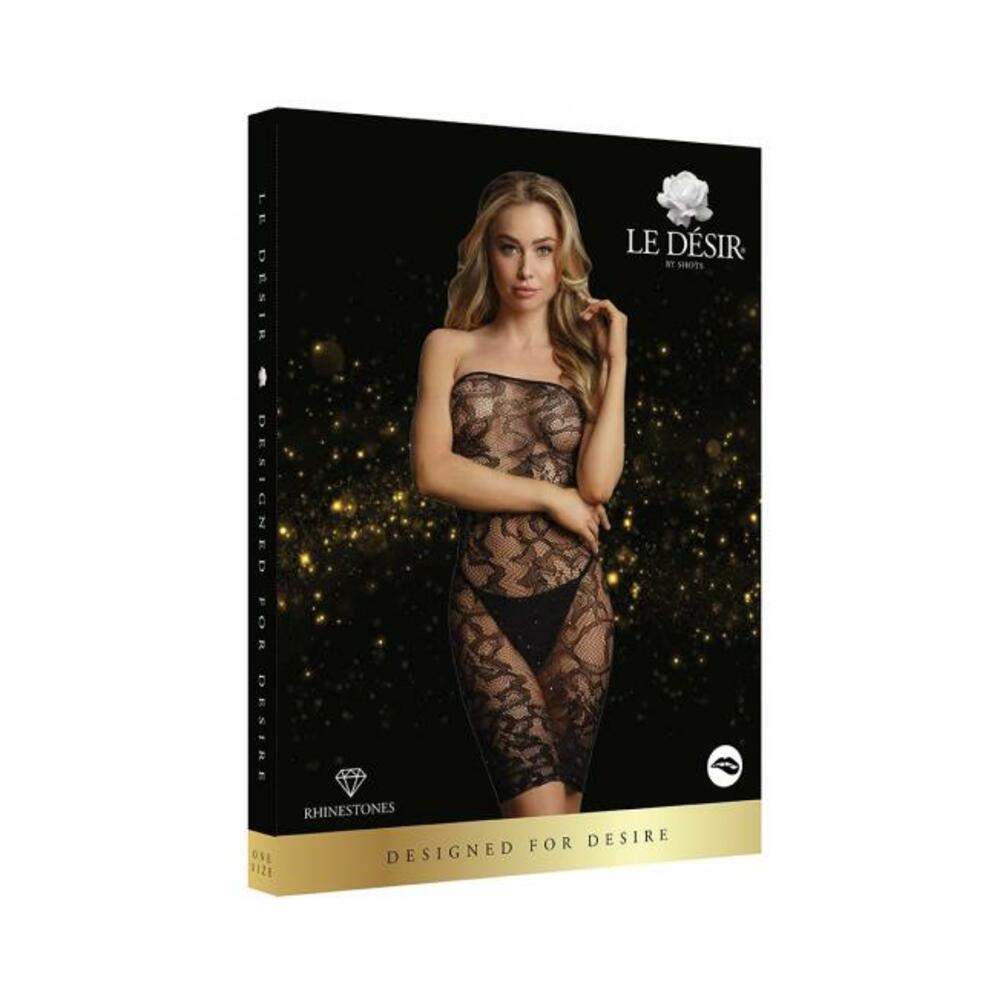 Shots Le Desir Star Rhinestone Dress Os Black