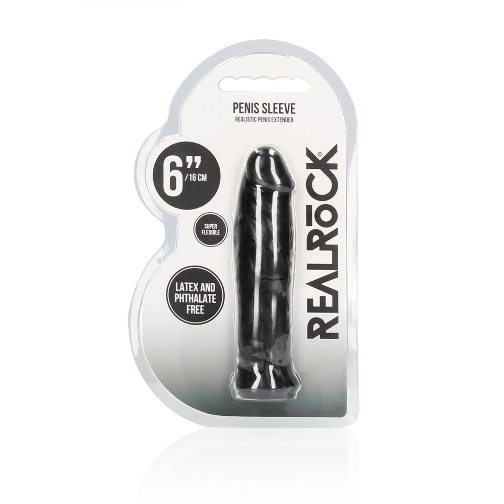 Realrock Penis Sleeve 7" Black