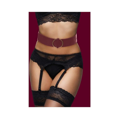 Ouch Halo Waist Belt L/xl Burgundy