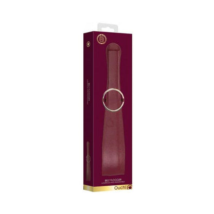 Ouch Halo Belt Flogger Burgundy