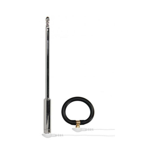 E-stim Urethral Sounding Set Large Silve
