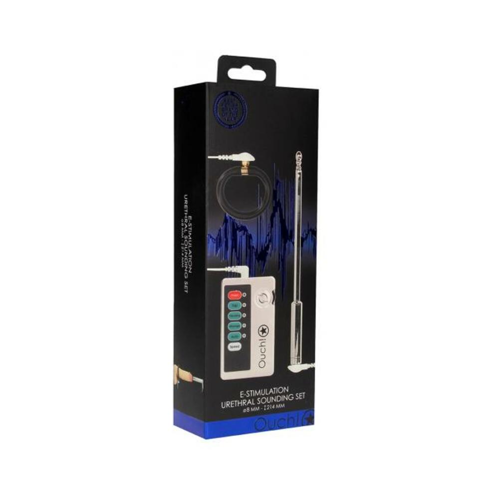 E-stim Urethral Sounding Set Large Silve