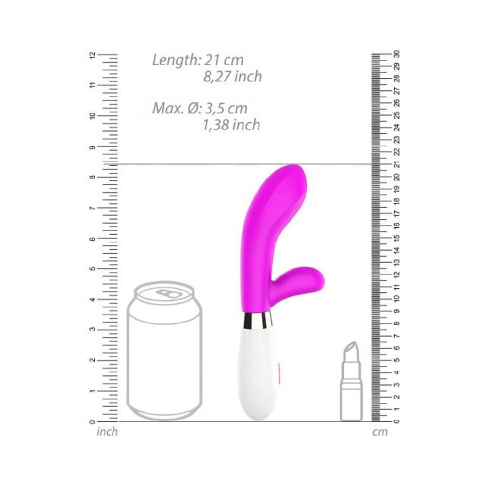 Luna Neon Achilles Ultra-soft Silicone Dual Stimulator Fuchsia