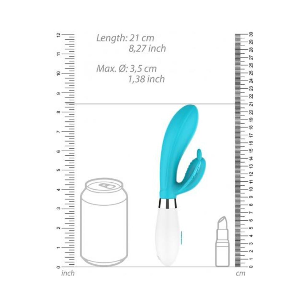 Luna Neon Alexios Ultra-soft Silicone Dual Stimulator Turquoise