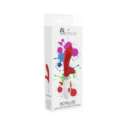 Luna Neon Achilles Ultra-soft Silicone Dual Stimulator Red