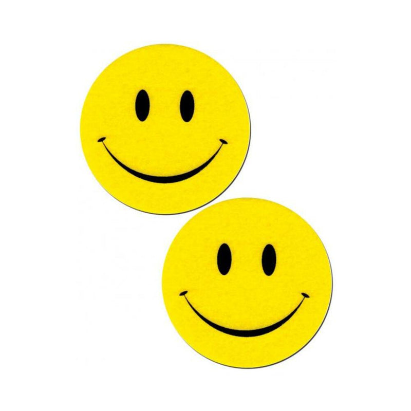 Smiley Face Yellow Pasties O/S