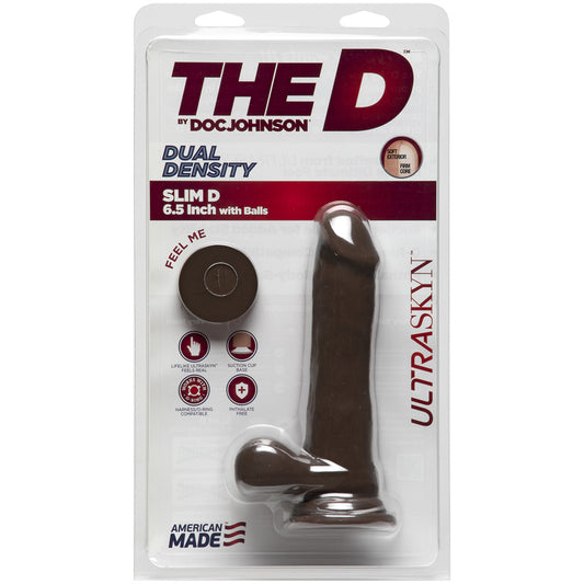 The D Slim D Ultraskyn 6" Cock - Brown/Chocolate