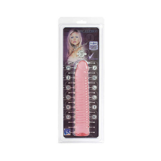 Vivid Ribbed Jellie Cock Sunrise - Pink