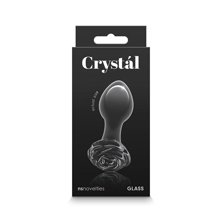 Crystal Rose Butt Plug - Black