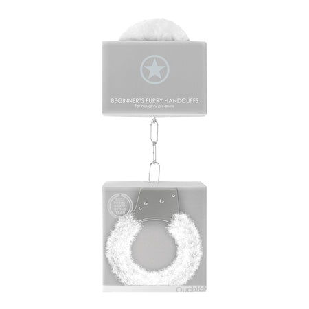 Ouch Beginner's Handcuffs Furry - White