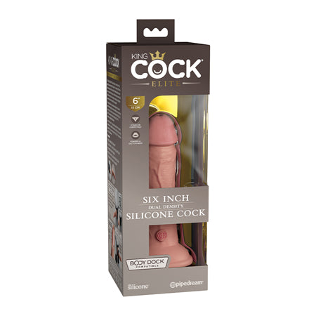 King Cock Elite 6' Dual Density Silicone Cock - Light
