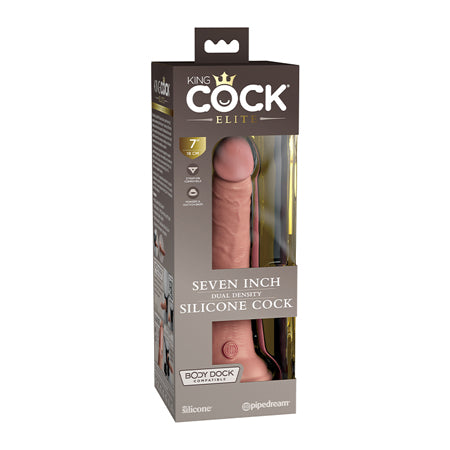 King Cock Elite 7' Dual Density Silicone Cock - Light