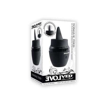 Evolved Tongue Tied Flicking Massager - Black