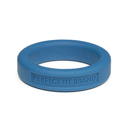 Classic 1.4" (36 mm) Silicone Med. Stretch Penis Ring Blue