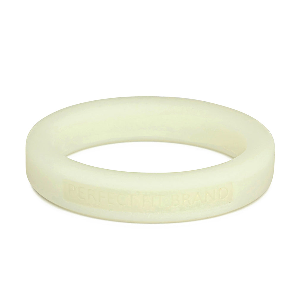 Classic 1.75" (44 mm) Silicone Med. Stretch Penis Ring Glow In The Dark