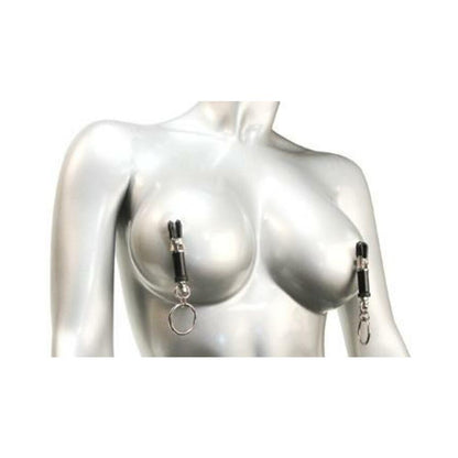 Adjustable Bondage Ring Barrel Nipple Clamps