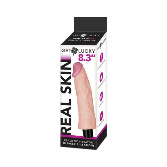 Get Lucky 8.3-inch Vibrating Dong - Light