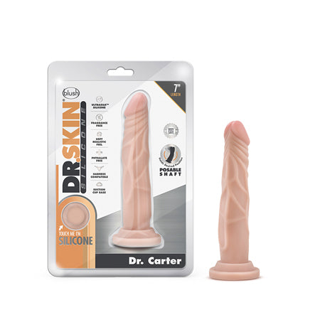 Blush Dr. Skin Silicone Dr. Carter 7.5' Dildo  - Vanilla