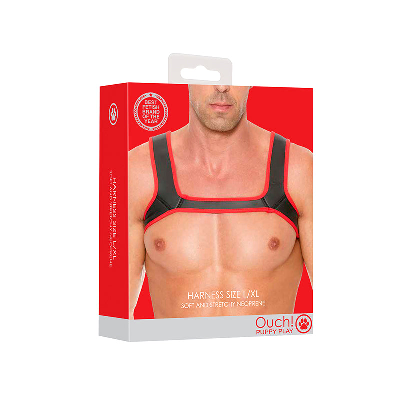 Neoprene Harness Size L/XL Red