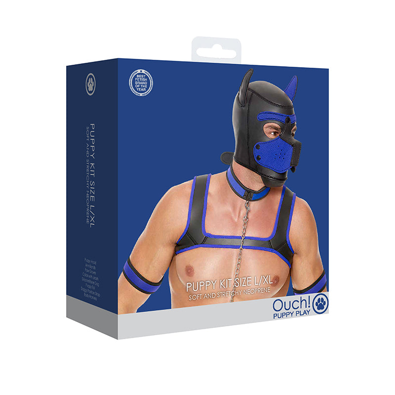 Puppy Play Neoprene Puppy Kit L/XL  Blue