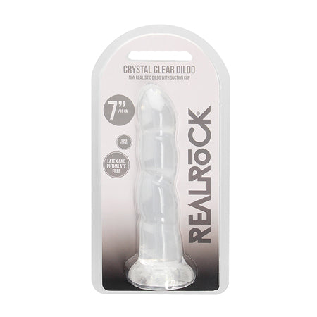 Shots RealRock Crystal Clear 7' Dildo  - Transparent