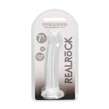 Shots RealRock Crystal Clear 7' Dildo  - Transparent