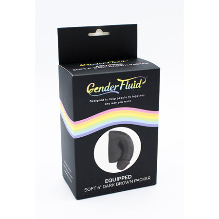 Gender Fluid 5' Equipped Soft Packer - Dark Brown