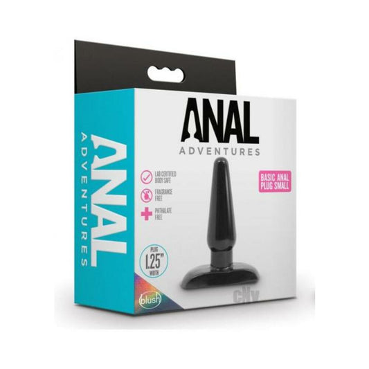 Blush Anal Adventures Basic Anal Plug - Small Black