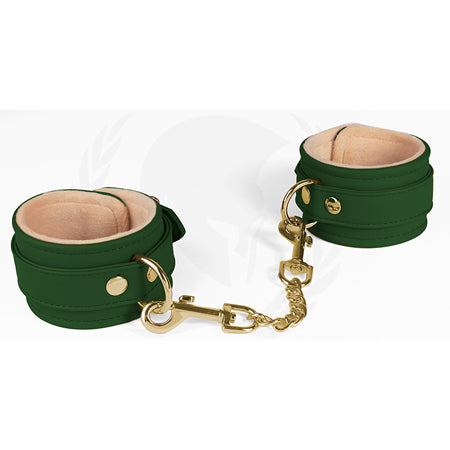 Spartacus PU Wrist Cuffs w/Plush Lining - Green