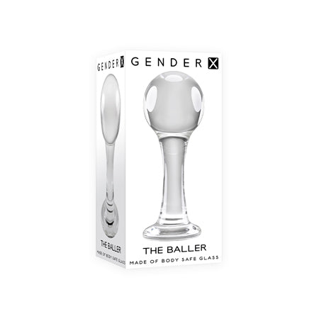 Gender X The Baller  Glass Plug - Clear