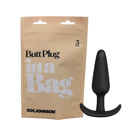 In A Bag 3' Butt Plug - Black