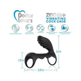 DOCTOR LOVE ZINGER+ VIBRATING RECHARGEABLE COCK CAGE BLACK