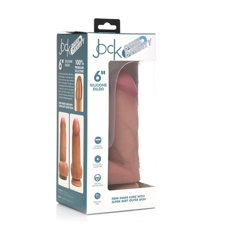 Jock Dual Density Silicone Dildo with Balls 6in Light