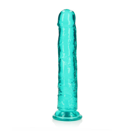 Shots RealRock Realistic Crystal Clear 11' Straight Dildo - Turquoise