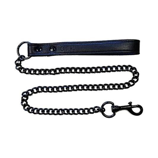 Rouge Leather Lead Black W/Access