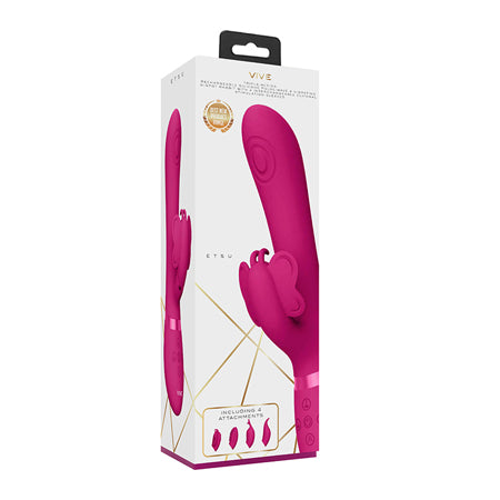 Shots Vive Chou G-Spot Rabbit w/Interchangeable Clitoral Attachments - Pink