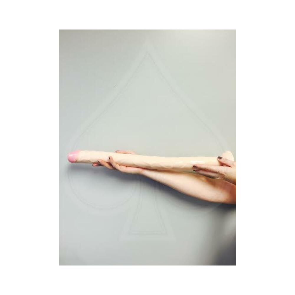 Raging Cockstars Long Dong Leo 18 Inch Dildo Beige