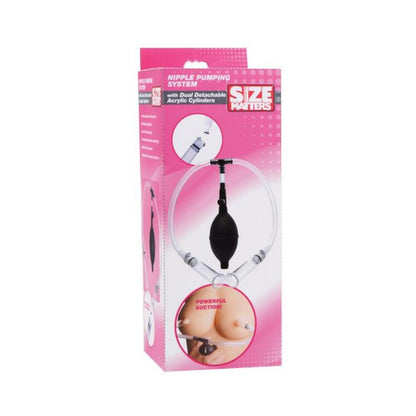 Size Matters Nipple Pumping System With Dual Acrylic Cylinders