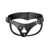 Strap U Bodice Corset Style Strap On Harness Black O/S