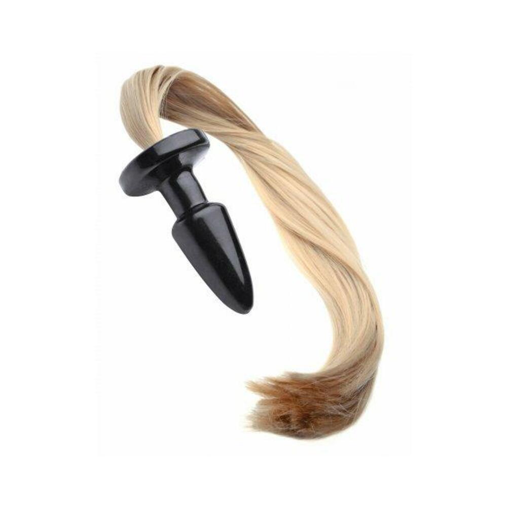 Tailz Pony Tail Blonde Anal Plug Black