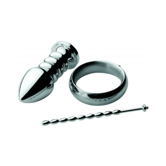 Zeus Deluxe Voltaic For Him Stainless Steel Male E-Stim Kit