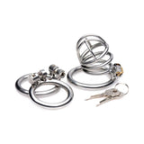 The Pen Deluxe Stainless Steel Locking Chastity Cage