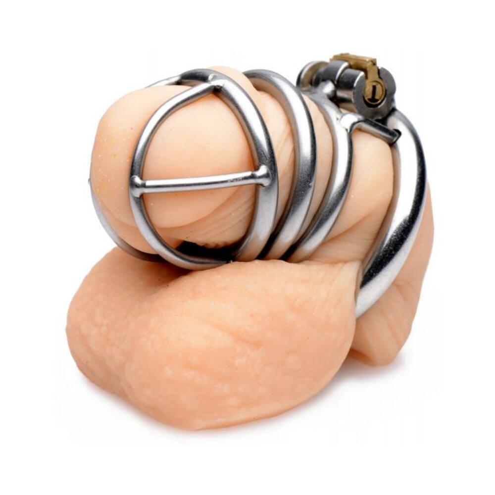 The Pen Deluxe Stainless Steel Locking Chastity Cage