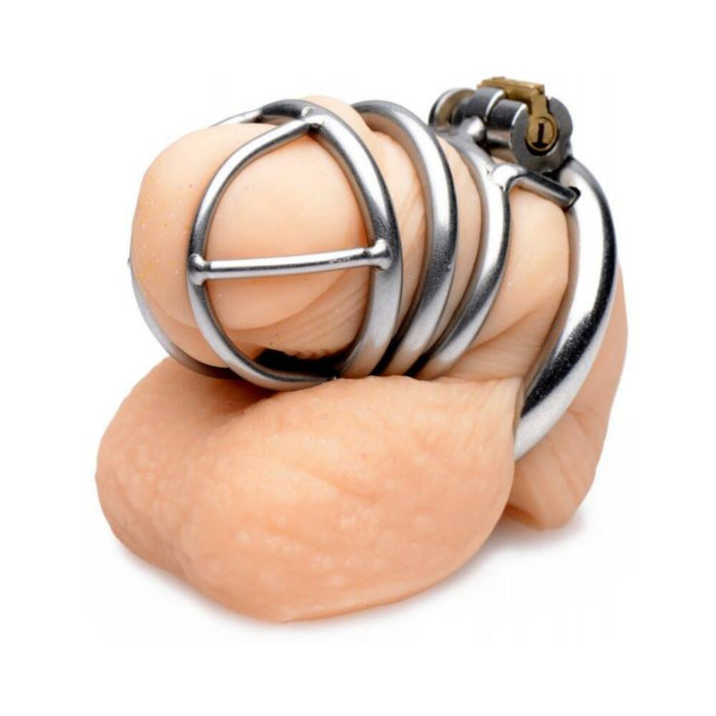 The Pen Deluxe Stainless Steel Locking Chastity Cage
