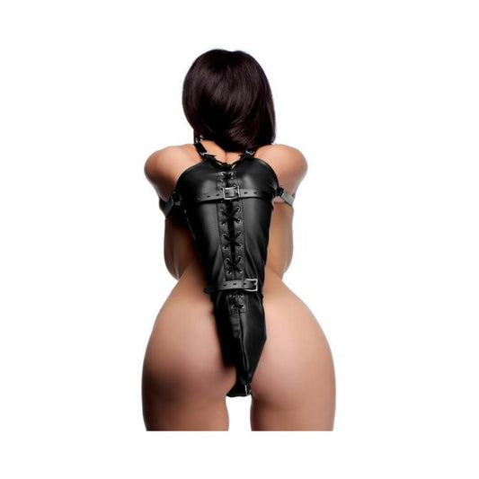 Full Sleeve Armbinder Black Leather Restraint