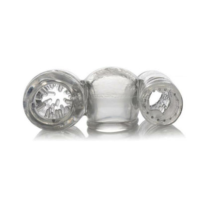 Twin Turbo Strokers 2 In 1 Wand Attachment Clear For Men