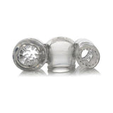 Twin Turbo Strokers 2 In 1 Wand Attachment Clear For Men