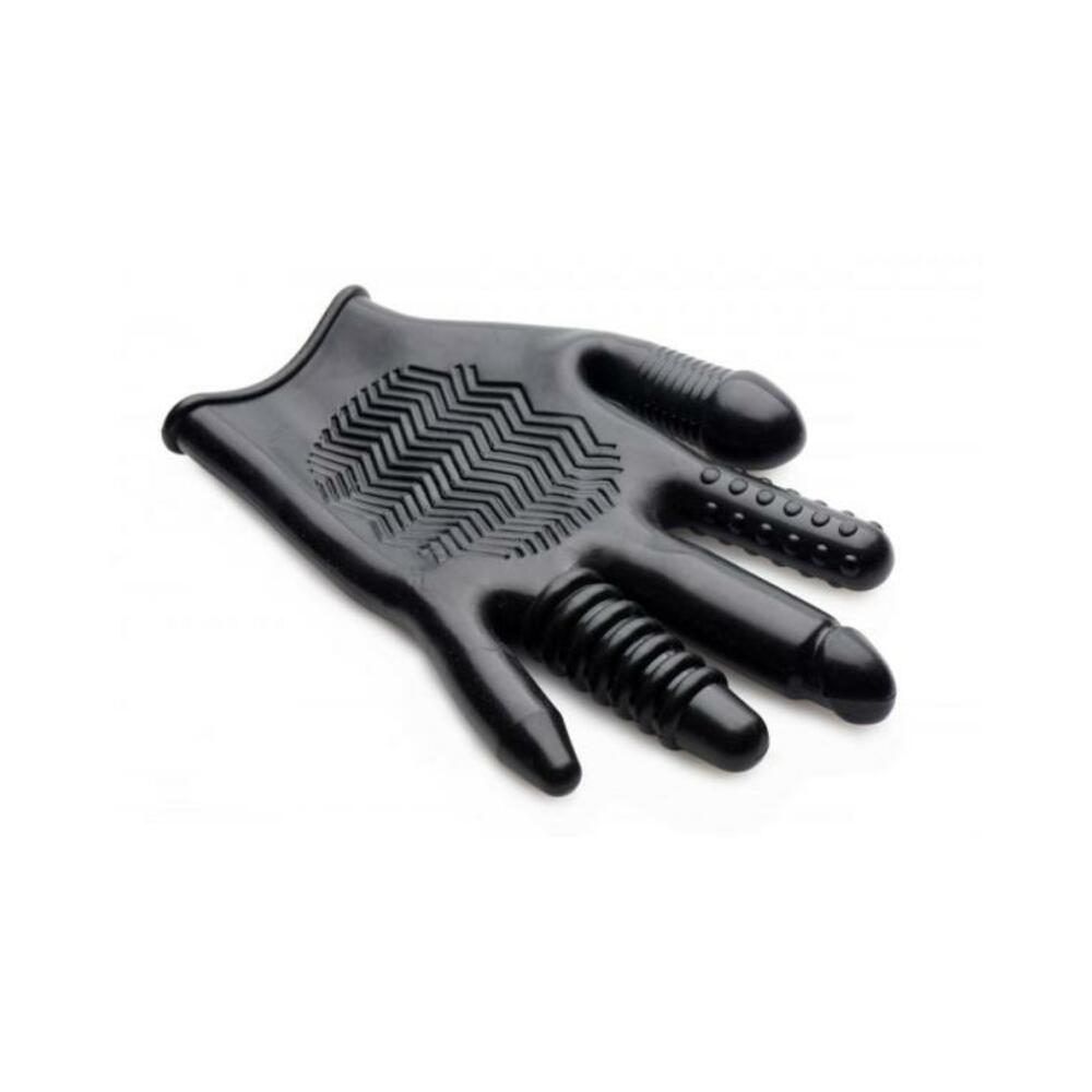 Pleasure Poker Textured Glove Black