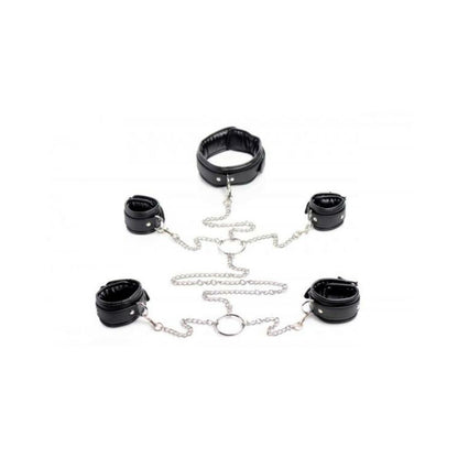 Strict Slave Bondage Shackle Set Black